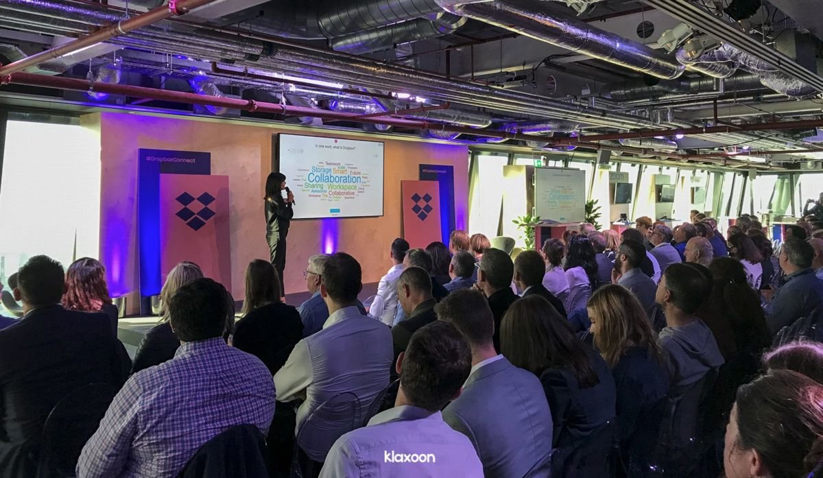 Klaxoon's tweet photo. Proud to be at #DropboxConnect #London as a tech partner with @zoom_us, @SlackHQ and @adobe.
More info about partnership with @Dropbox 👇
https://t.co/hbN7C8MSxO
#TheMeetingRevolution @DropboxBusiness #Teamwork #Collaboration #Workspace https://t.co/dSm5w3QxZm