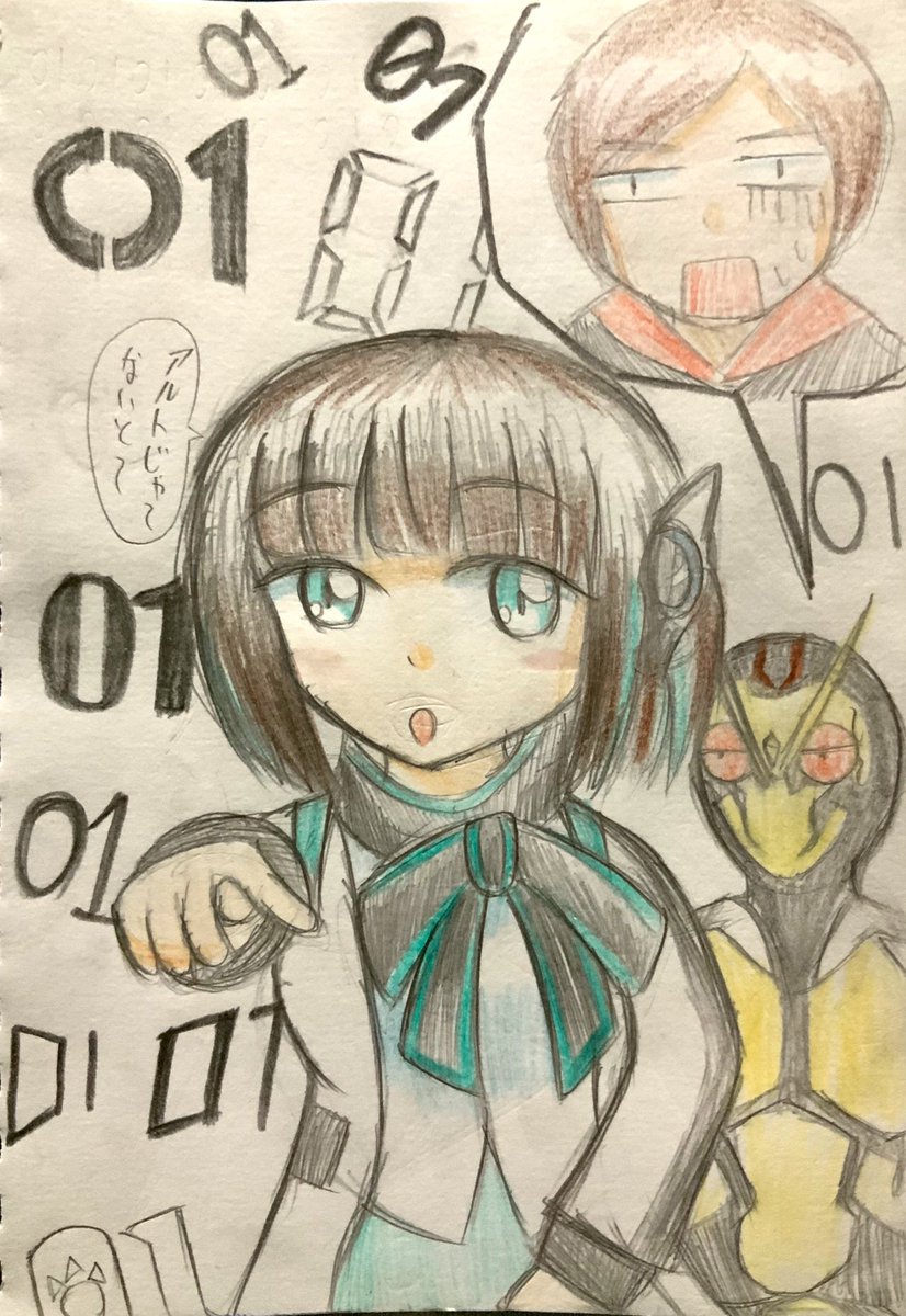 ずっと描きたかったイズさん描きました 似てないけど ˊᵕˋ はい 青葉クワックス 謎解き作りスランプ中のイラスト