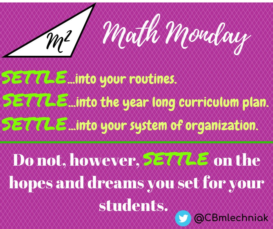 CBmlechniak's tweet photo. Math Monday!
#CBSDElemMath @DaileySuzanne #Mindfulness #MondayMotivation https://t.co/4UqgdFvvgO