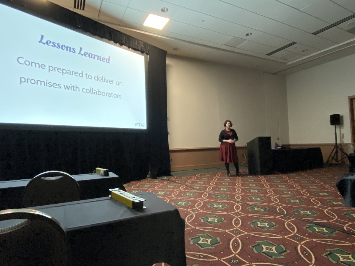 GailMartineau's tweet photo. Loving @melissavandew's middle child presentation at #heweb19. As someone transitioning positions from central to a unit, these are great things to think about. #TEA2 https://t.co/Zwz0XQDPvY