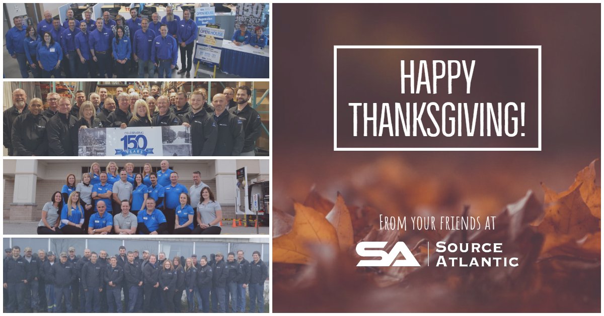 SourceAtlantic's tweet image. We are thankful for our loyal customers who continue to choose us, our partnering vendors who continue to help us bring new innovative solutions, and to our employees for all the hard work they give us every day. Happy Thanksgiving! #Thankful