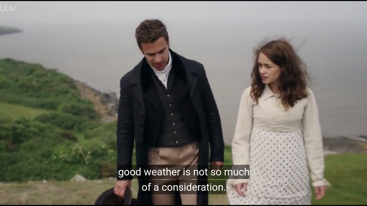 CAN YOU BELIEVE HE WAS SO NERVOUS TO BE ALONE WITH HER HE JUST KEPT RAMBLING NONSENSE ABOUT THE WEATHER?!SIDNEY PARKER IS THE CUTEST FOOL IN LOVE OUT THERE #sanditon