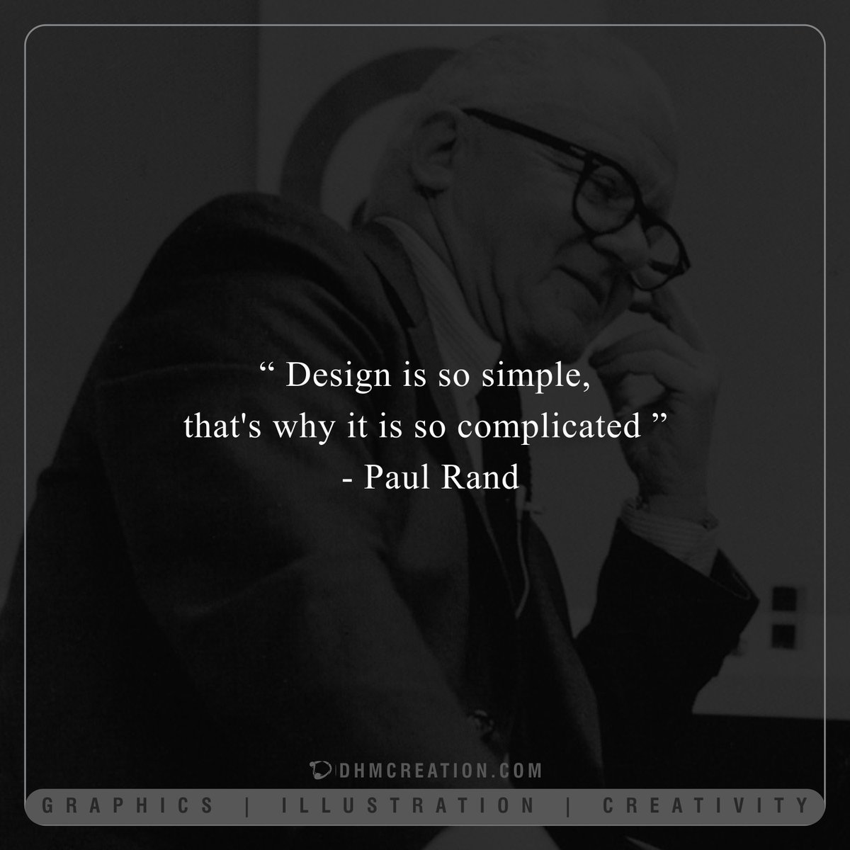 dhmcreation's tweet photo. #paulrand #design #quotes #graphicsdesigner #graphicsdesign #graphicstudio #artist #ArtistOnTwitter https://t.co/bOyThsbGUR