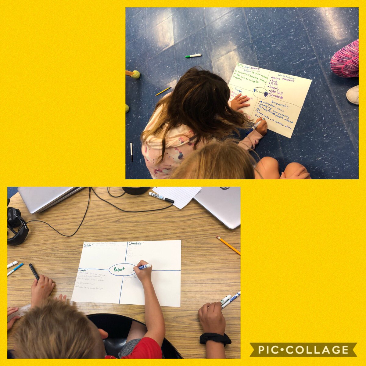 JessicaVandesc1's tweet photo. Students brainstormed “respect” using a Frayer Model for the Laws of Life essay contest. @LaurelOakElem https://t.co/dMCEsXE3fy