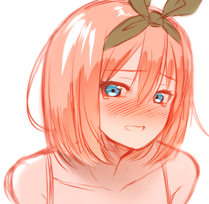黒結(くろゆい)🔞宣伝垢さんがTwitterに投稿した中野四葉(五等分の花嫁)のイラスト。