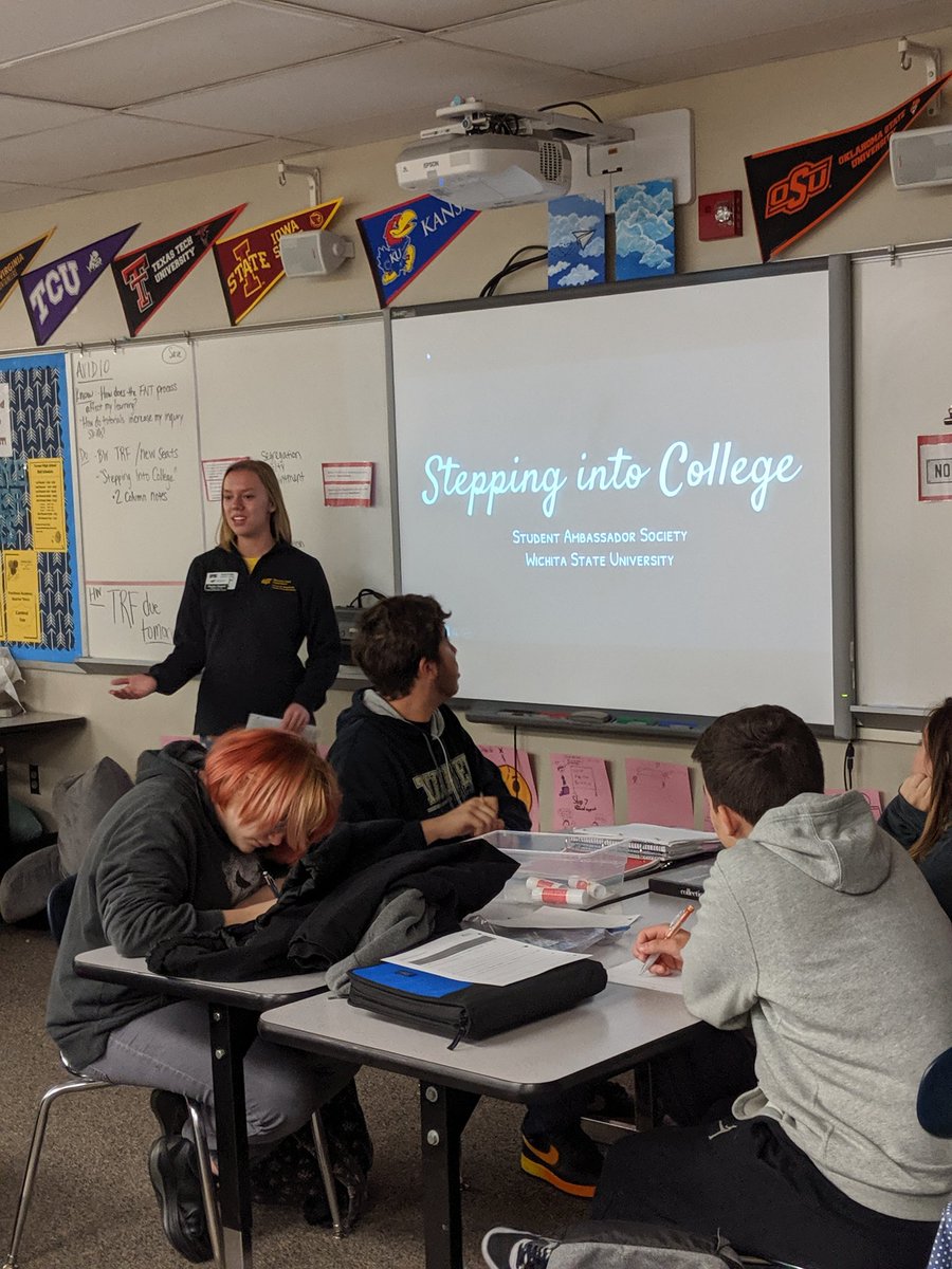 KSmithinKS's tweet photo. Super excited to host Skylar Russell (Soph. in Biomedical Engineering @ WSU) for her "Stepping into College" presentation to the #AVID10 Fam! #turner202strong https://t.co/HaFWckwa5X