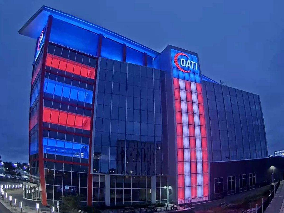 OATIinc's tweet photo. #ICYMI To honor our military, @OATIinc #MicrogridLights were shining with a patriotic LED American Flag. Thank you to all our naval forces serving at home and abroad. Happy 244th Birthday US Navy! https://t.co/I0qRcai4s6