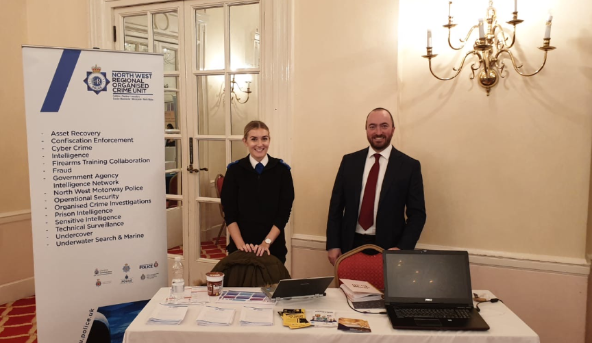 MerPolCyber's tweet photo. Today the @NWROCU Cyber Prevent Officer and I attended the @LJMUCareers Professional Services Employability Fair. 

We had the opportunity to speak to hundreds of students about the cyber prevention work we do and the work placements we currently offer in Merseyside Police👍 https://t.co/1tGqA0DLGg