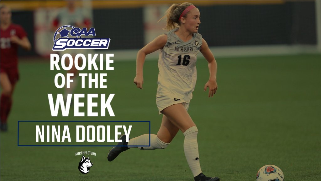 Rookie of the Week

Nina Dooley led <a href="/GoNUwsoccer/">Northeastern Women’s Soccer</a> to a key 2-1 win over visiting William &amp; Mary on Sunday, posting her first career game with a goal and an assist