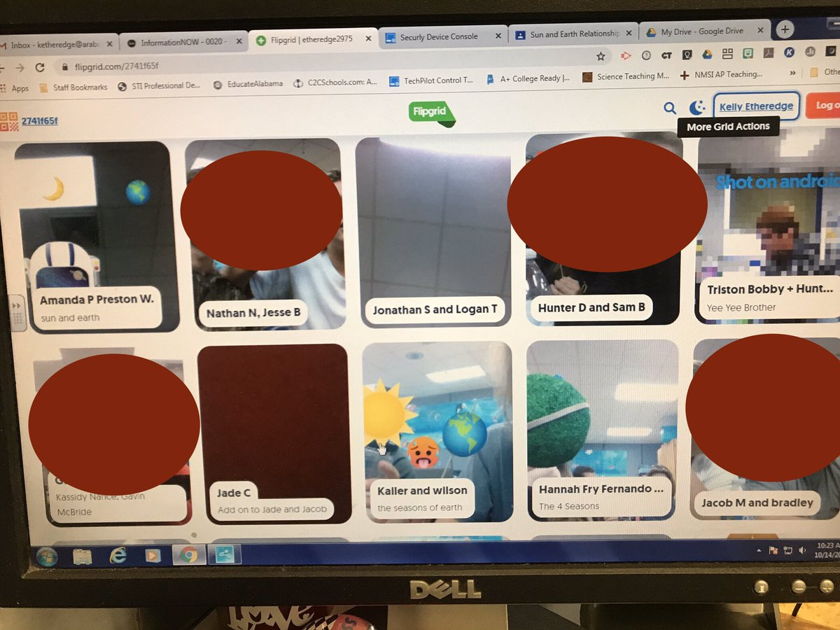 CoachEtheredge's tweet photo. SS using @Flipgrid to demonstrate how Earth rotates on axis, revolves around sun, and how/why we have seasons. Great formative assessment tool! #WeRArab #Limitless #NBCTbound #ArabCSVision @ArabHighSchool @ALSciTeachers @ArabCitySchools https://t.co/F1BG3U5VFY