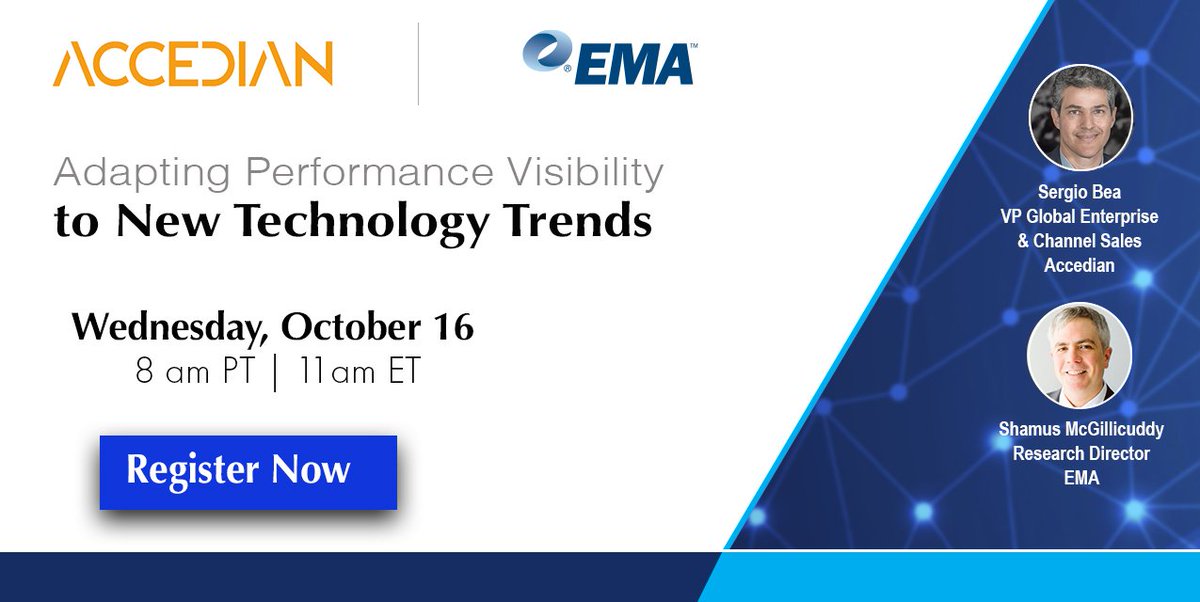 ema_research's tweet image. [Don&apos;t Miss This Wednesday&apos;s Webinar!] Adapting #PerformanceVisibility to New Technology Trends info.enterprisemanagement.com/adapting-perfo… @ema_research @ShamusEMA @Accedian