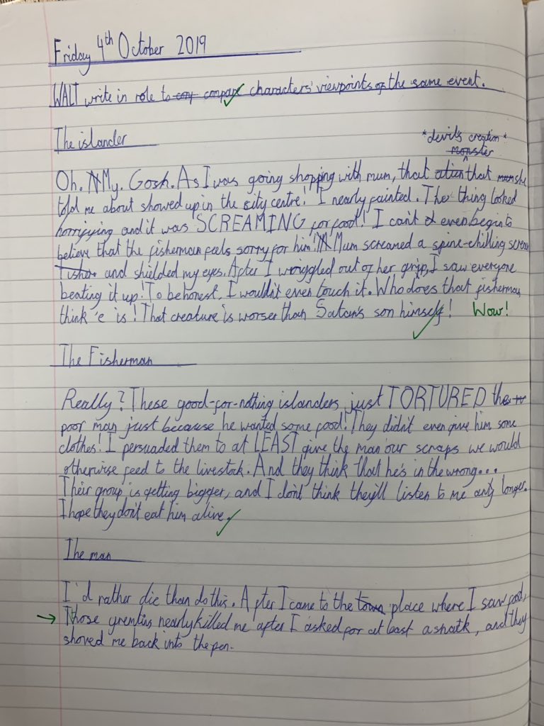 brazier_mrs's tweet photo. Some of the fabulous work completed in 6B based on Armin Greder’s fantastic book ‘The Island.’ @AllenAndUnwinUK @AllenAndUnwin I can’t wait to read their persuasive letters to politicians asking them to be more mindful of refugees’ needs. https://t.co/dZQtL2gvXO