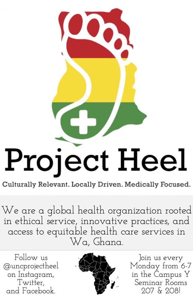 uncprojectheel's tweet photo. Come out to Project Heel’s meeting today. We will talk more about our upcoming service project!  See ya there 🇬🇭 🌍❤️ https://t.co/G1OX7q184h