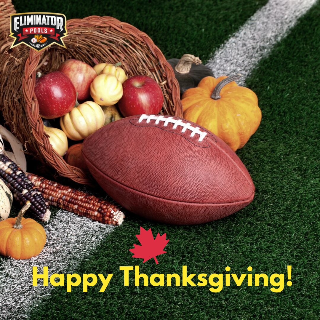 eliminatorpools's tweet photo. Happy Thanksgiving, Canada! Have a great day!
.
.
#HappyThanksgviing #Thanksgiving #CanadianThanksgiving #Food #Football #Family #Friends #EliminatorPools #Survive #Outlast #Thankful https://t.co/U5qoCQbZWE