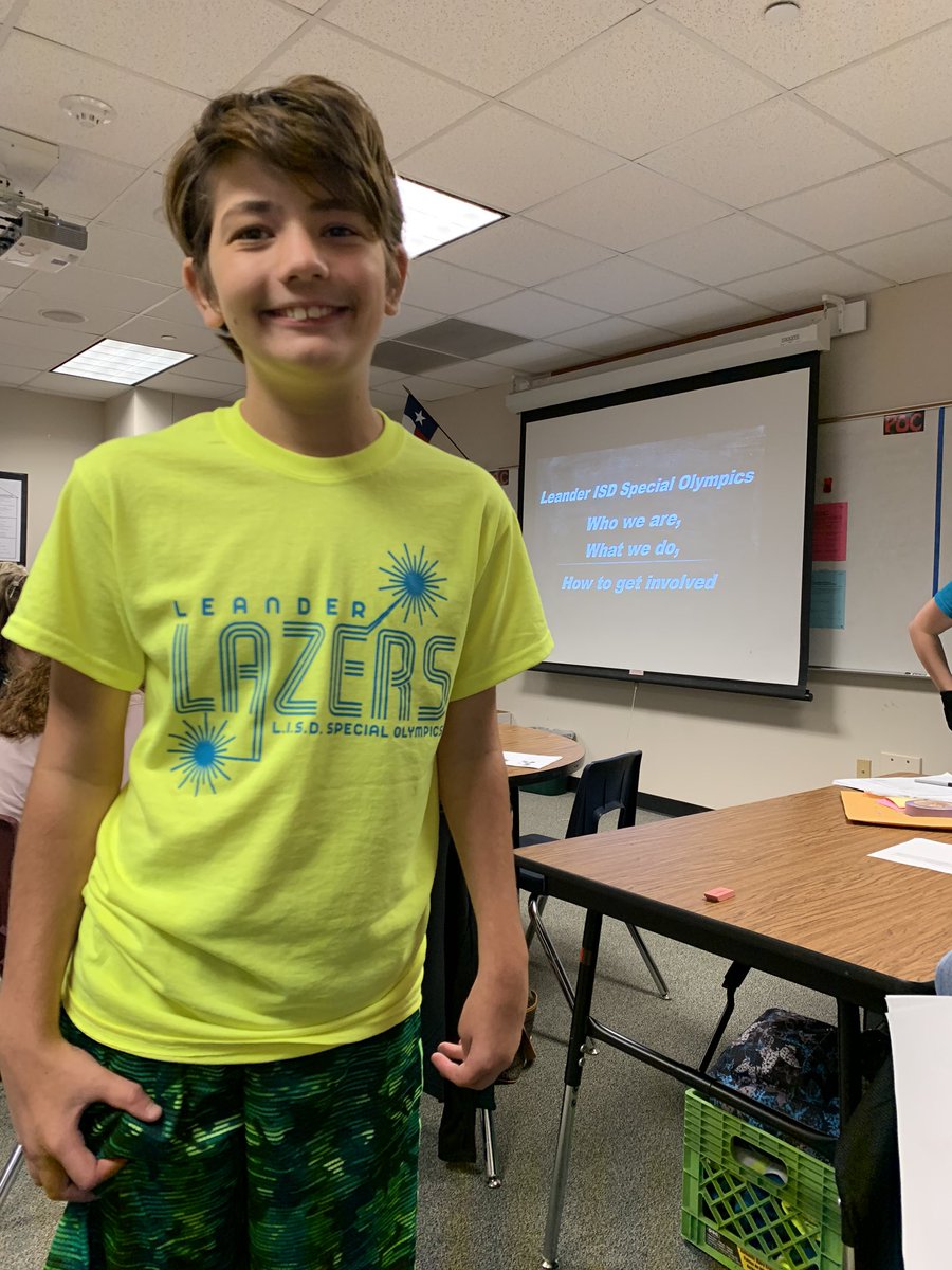 egray_mathteach's tweet photo. So proud of my son and his amazing Special Olympics coaches and peers presenting their session at #LISDCIC ! @LISDLazers @LeanderISD https://t.co/XGHgtV9Qqt