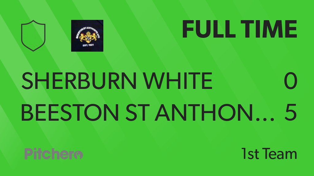 BSAafc's tweet photo. FULL TIME: Sherburn White Rose 0 - 5 Beeston St Anthony's
#SHEBEE #Pitchero
https://t.co/eAdaAWcx5M https://t.co/8KhE2cnU8Q