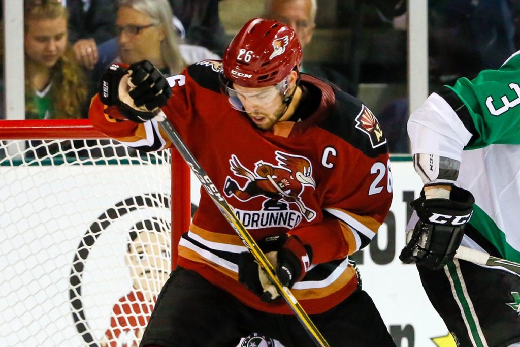 TheAHL's tweet photo. Though he didn't expect the C, new @RoadrunnersAHL captain Michael Chaput more than deserves it.

→ https://t.co/mV1TSDJTXv https://t.co/p3E582T4n7