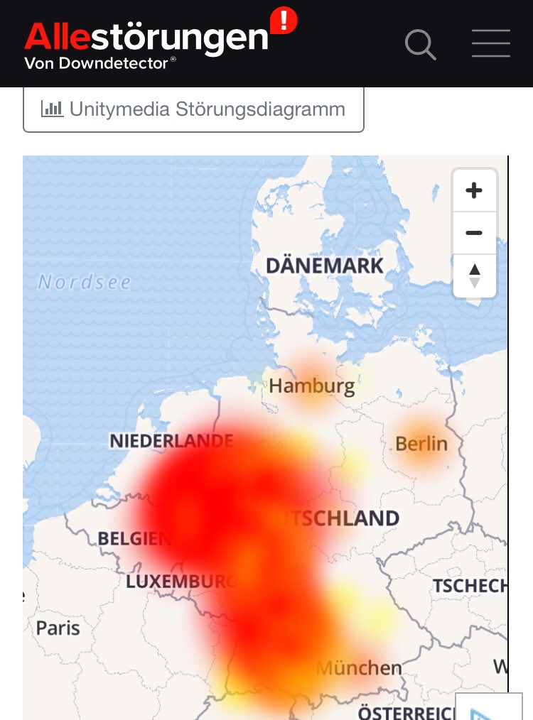 __Monz__'s tweet image. #unitymedia Störungskarte 20:30 Uhr. Super gemacht!