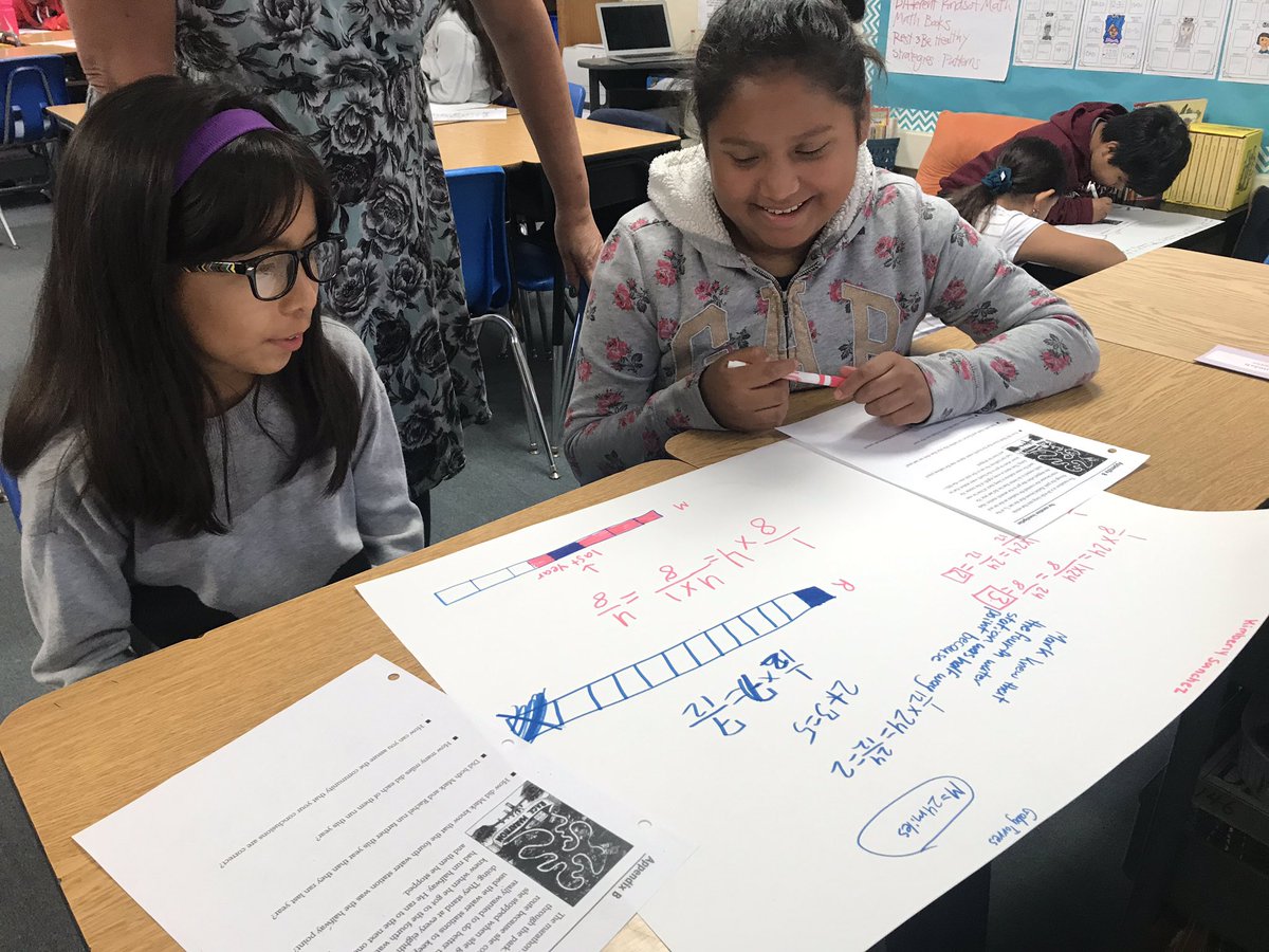 HUPS_Harding's tweet photo. 5th grade Hawks digging into an Illustrative Math investigation! Go hawks! https://t.co/5TzkbQH1gd