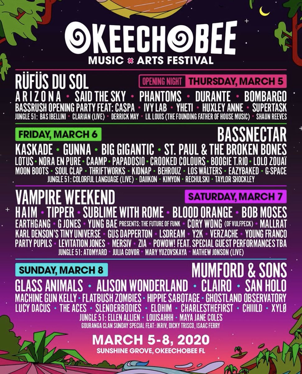 NewOrleansEDM's tweet image. #okeechobeefest! #bassnectar #kaskade #biggigantic #alisonwonderland #saidthesky #sanholo