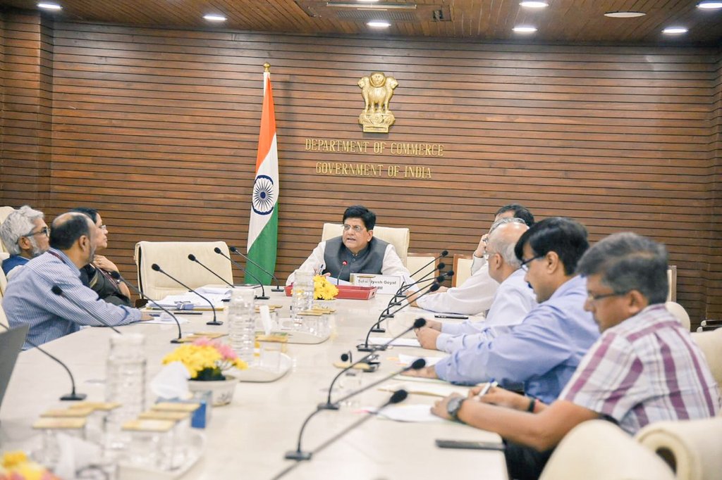 PiyushGoyal's tweet photo. Met Chemicals, Electronics &amp; IT and Steel Ministries to plan ways to boost trade for domestic industry. https://t.co/Bw7MdoAR3B