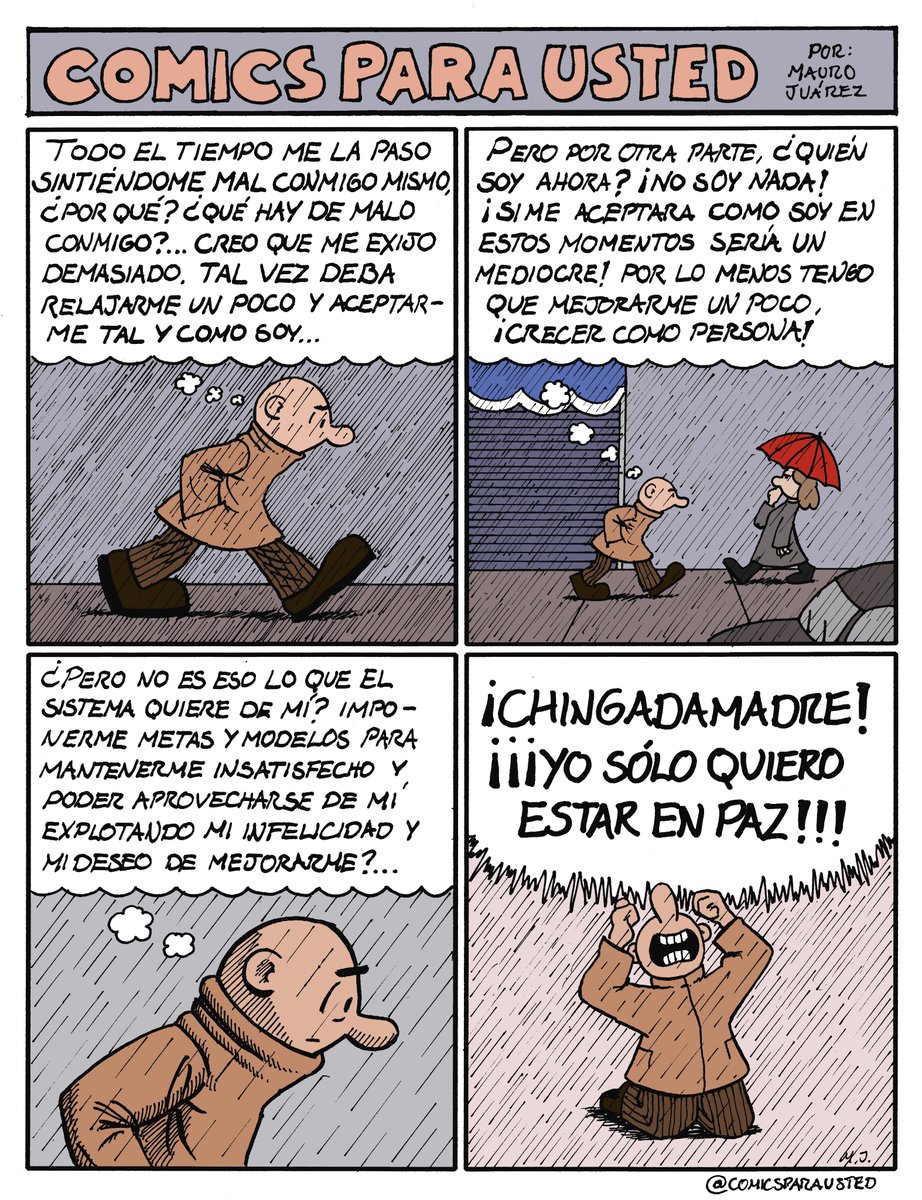 comicsparausted's tweet photo. Últimamente ha llovido demasiado...
#comic #webcomic #tiracomica #ansiedad #mondaymotivation #lamañanera #felizlunes https://t.co/isTUWXz51e