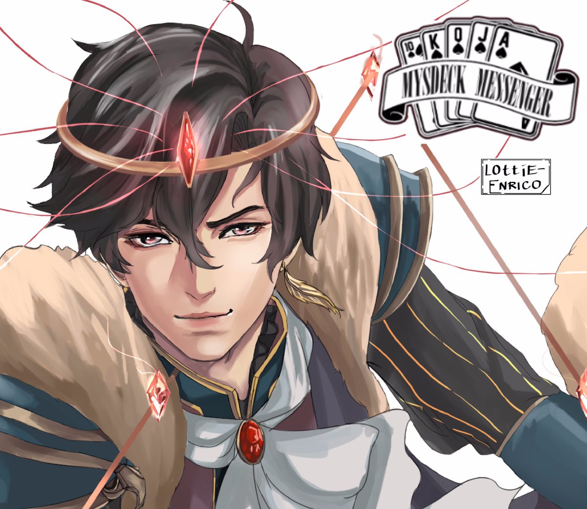 chanedart's tweet photo. My preview for @MysDeckCards zine! ♡♡♡ Please check it out~
#mysticmessenger #수상한메신저 #Jumin #mmjumin https://t.co/pY2bZ8WByp