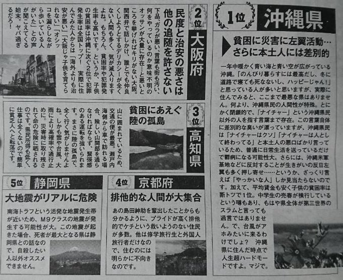 Shin Hori 昔 2chのニュー速 で都道府県ランキングネタのスレが立った時の反応とほぼ同じようなリプが沢山ついている Twitter
