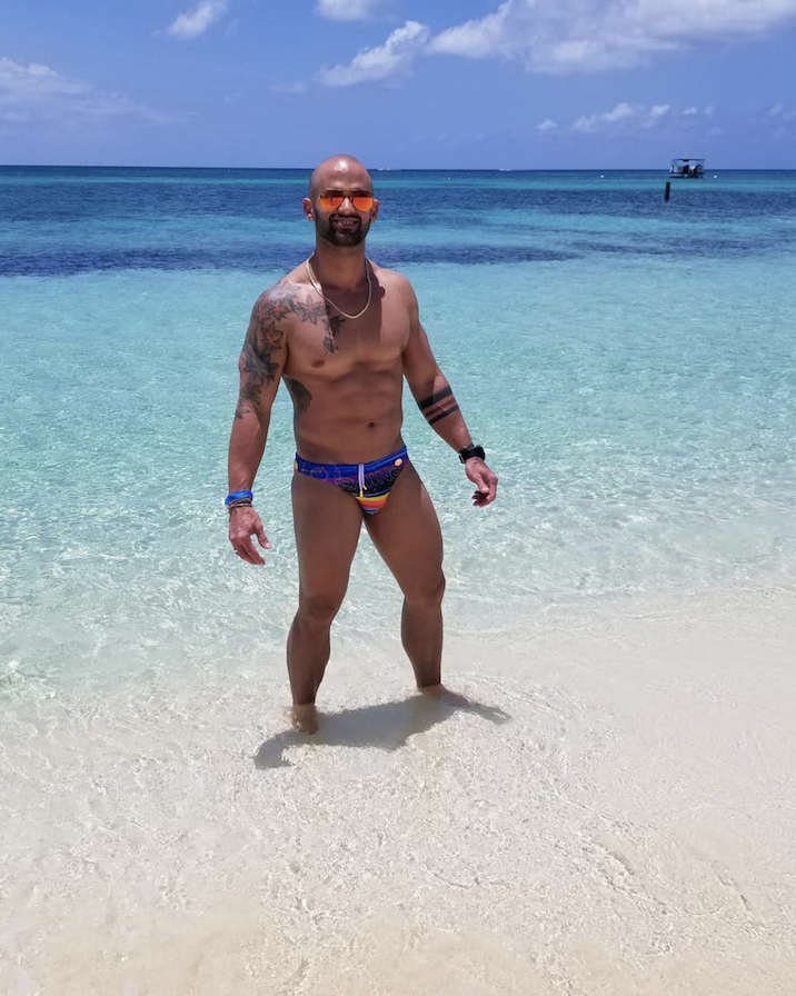 bangclothesco's tweet image. #BANGBOY and #MCM Darie Lopez (@ darie_jj) ready for a dip in his "Pool Position Swim Mini Brief" 
bangclothes.com/collections/sw…