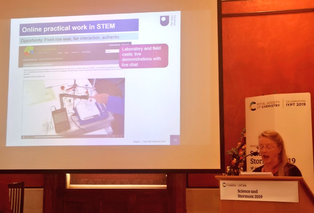 OUBelfast's tweet photo. Professor of Sedimentary Geology, Angela Coe, demonstrates the range of online practical #STEM tools used in the OU's teaching methods at #scienceandstormont. #IYPT2019 @stem_eee @s309geology @OU_STEM https://t.co/cbquI4vQjI