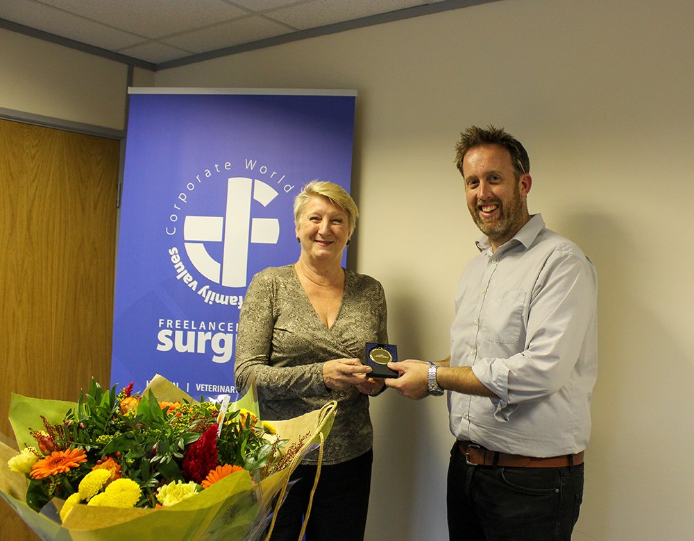 FSHospital's tweet photo. 10 years at Freelance Surgical today! A BIG thank you to our Finance Manager Jill for all her hard work over the past 10 years. #FamilyValues #10Years #workaversary #ThankYou https://t.co/V0Ru2LEPQj