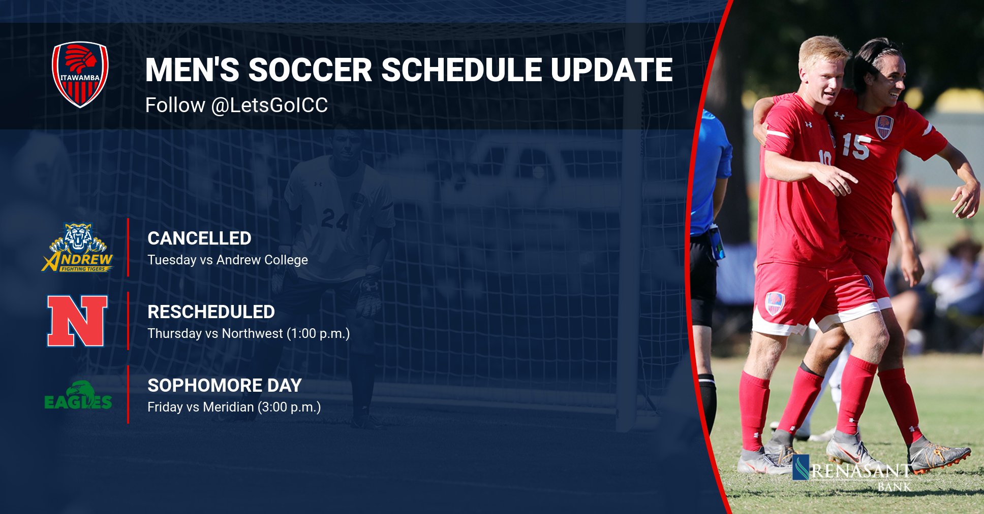 ICC Athletics On Twitter Men s Soccer Schedule Update Tomorrow s icc-athletics-on-twitter-men-s-soccer-schedule-update-tomorrow-s