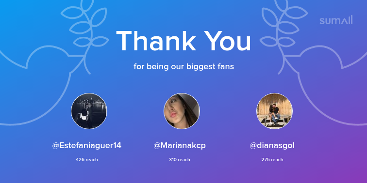 alejandraateran's tweet photo. Our biggest fans this week: Estefaniaguer14, Marianakcp, dianasgol. Thank you! via https://t.co/AtTrcgh1ph https://t.co/o9jJ503aGW