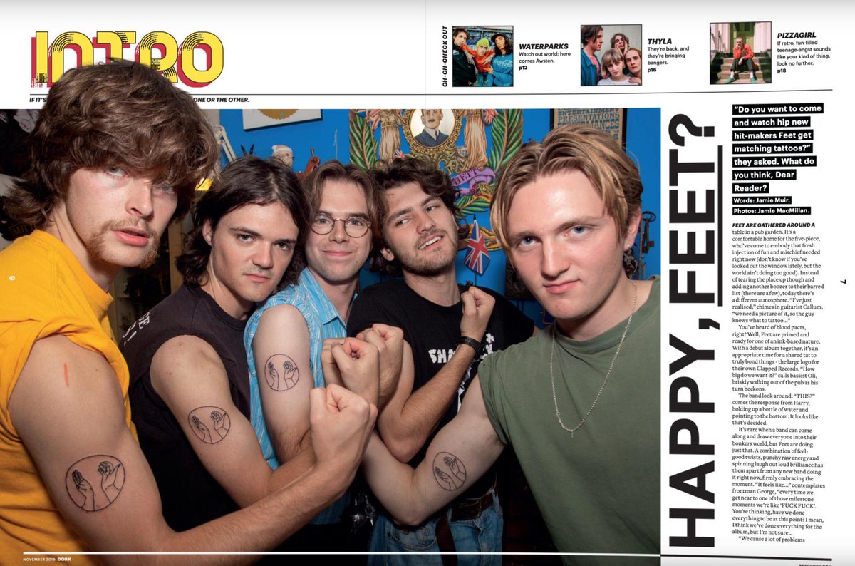 Fast tracking ourselves out of the will in this months <a href="/readdork/">Dork</a> , thanks to the bean counters at Clapped Records for splashing their last million on tats and pizza x