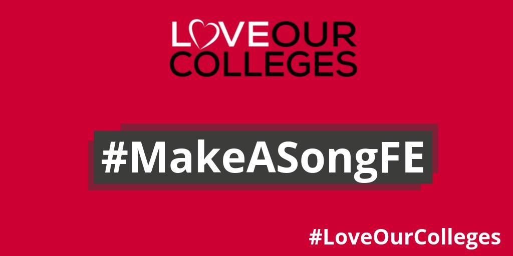 AoC_info's tweet image. #MakeASongFE

@sewdarngood @_aaronhussey, @ipryce  and @LWRhianS have started things off.

- Dancing on my (adult learning) loan (Robyn) 
- Will you still fund me tomorrow? (The Shirelles)
 - A college to love (Queen)
- Progress 8er Boi (Avril Lavinge) 

#LoveOurColleges