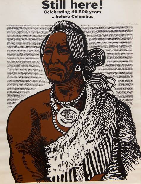 ‪ ‪ROSE POWHATAN | American Indian |‬ Still Here!, 1997 | Silkscreen | © Rose Powhatan | Gift of Danielle Moretti-Langholtz | 2017-032‬