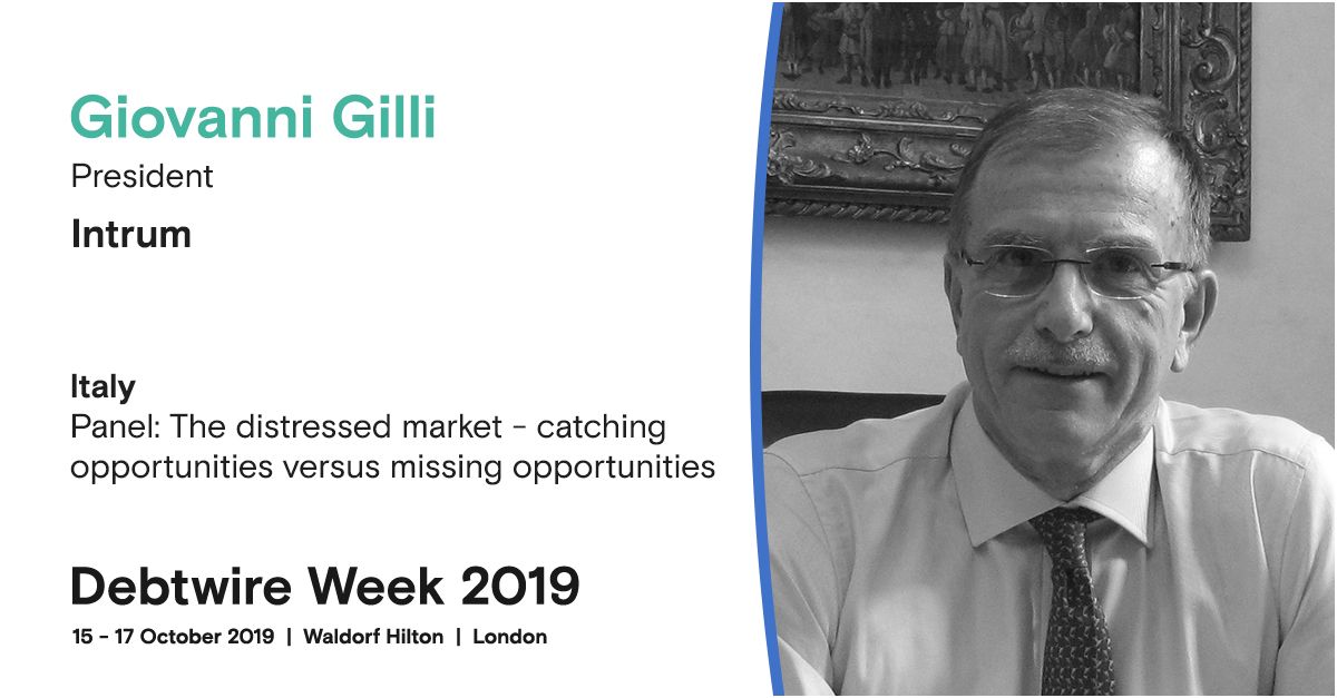 Debtwire's tweet photo. Please welcome Giovanni Gilli, President at @IntrumGroup who will be joining 'The distressed market - catching opportunities versus missing opportunities' panel on day 2 of #DebtwireWeek 2019. View the agenda here >> https://t.co/Yrmbnb2vEa
#Investing #MarketTrends #Intrum https://t.co/ybz50X0nzX