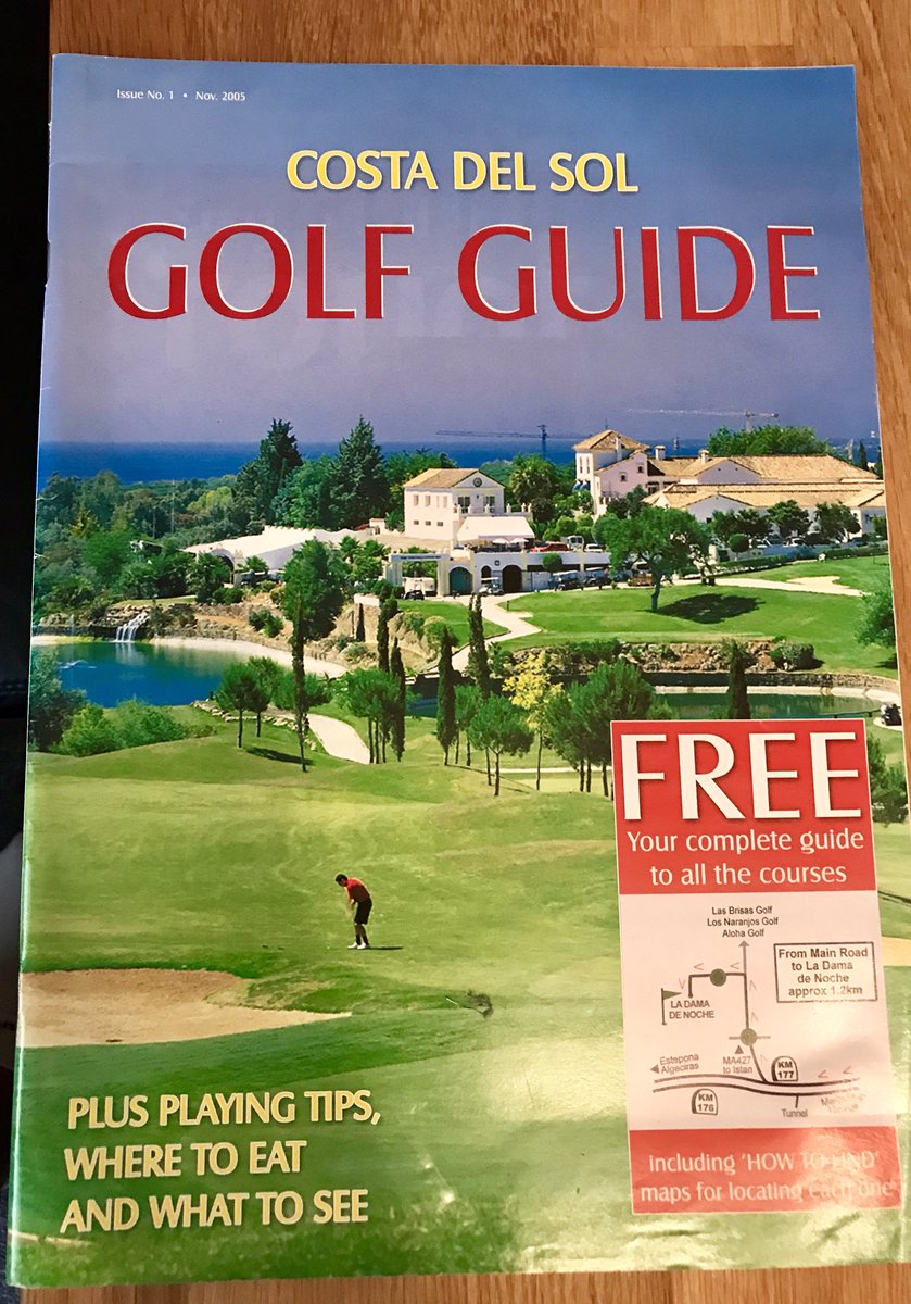 golfguidehq's tweet photo. Where it all began #CDSGG edition Large stapled paper edition Cover feature @SantaMariaGCC Wow Monarch airlines course guides &amp; Map of the coast @GolfinAND @viveandalucia @vivecostadelsol @SantanaGolf @SanRoqueClub @MijasGolfClub @LaCala_Resort @CabopinoGolf @marbellagolf https://t.co/qOvgURYOVr