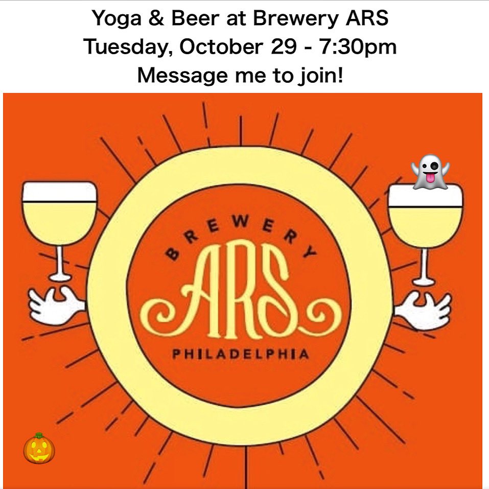 yogawithjake's tweet photo. Halloween rendition of Yoga &amp; Beer is on Tuesday, Oct 29 at 7:30pm. Message me to reserve your spot! Limited space is available!
#yoga #phillyyoga #phillyfitness #philly #southphilly #phillylovesbeer #craftbeer #igers_philly #phl #215 #phila #yogaandbeer #bewellphilly https://t.co/tqwPbVgaOh