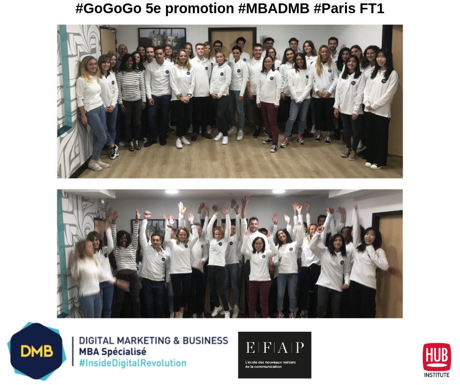 VincentMontet's tweet photo. #MBADMB #NerverStop 
#Emotion 3 Cet après-midi c'est la rentrée de la 5e promotion @MBADMB @EFAP_  @HUBInstitute  Full Time promotion 2
#GoGoGo https://t.co/ZtD1f9fitX