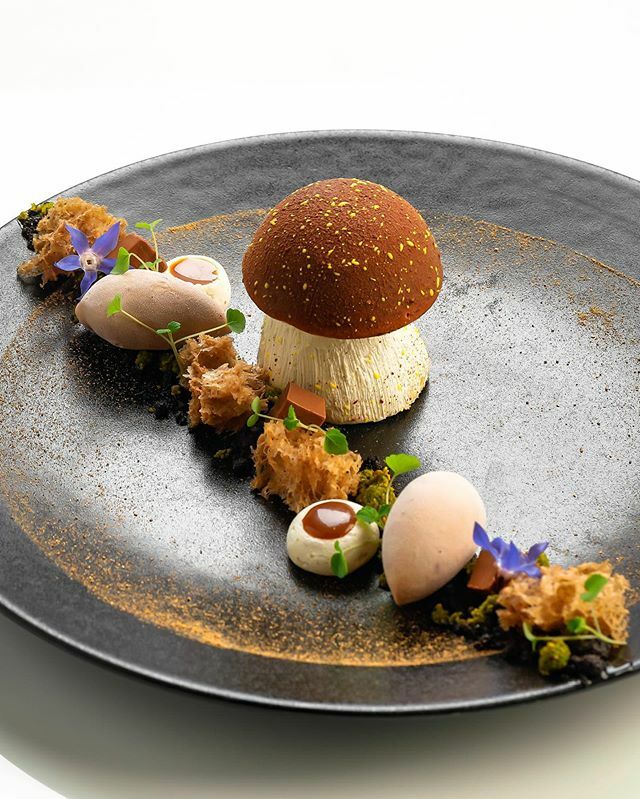 Our fall menu recently came out at our restaurant @lejardin_geneve! Here is the new signature dessert of our Pastry Chef Sébastien Quazzola: The choco cep - vanilla and salted butter caramel 🍄 #MYRichemond ift.tt/2MJtnF6