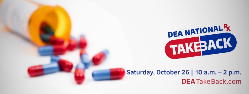 RutherfordPDNJ's tweet photo. National Prescription Drug Take Back Day: Sat., 10/26/9 10:00 AM to 2:00 PM at RPD HQ - 184 Park Ave. DEA's Take Back Day provides an opportunity for Americans to prevent drug addiction & overdose deaths. Mark Your Calendar! #DEATakeBack #PreventODs #PreventAddiction https://t.co/NG6PMAbp2d