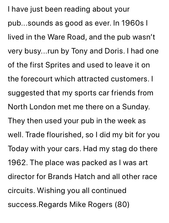 Love receiving emails about people’s memories of the pub 🥰 #hertfordheath #CustomerStories #hertford #local #communityhub
