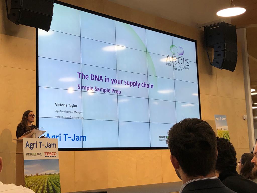 arcisbio's tweet photo. Our agri development manager @VTArcisBio presenting at the Tesco Agri T-Jam today, congratulations to all the finalists and winner! @WorldAgriTech #agritjam https://t.co/5qHOmw6e8W