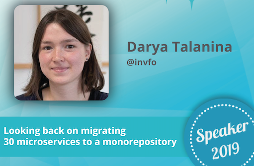 vxdmicroservice's tweet photo. ❓Switch to microservices by using a monorepository? D-7: Come and See Darya Talanina @invfo: https://t.co/ooDcrQM3Tx
➡️ A few tickets left: https://t.co/UbIAMkhCB8
#microservices #developertools #developerproductivity #codebase #ContinuousIntegration #monorepository https://t.co/NFGGEicDtw