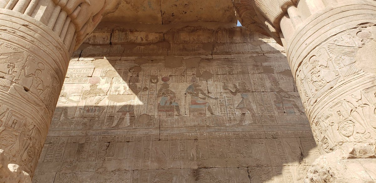 aroweTHD's tweet photo. Flew to southern Egypt to visit some of the Upper Egypt temples. The temples were built to honor the gods of ancient Egypt and were full of hieroglyphics, statues, pillars and beautiful original colors. #philae #edfu #komombo #luxor #karnak https://t.co/DhCWigDweQ