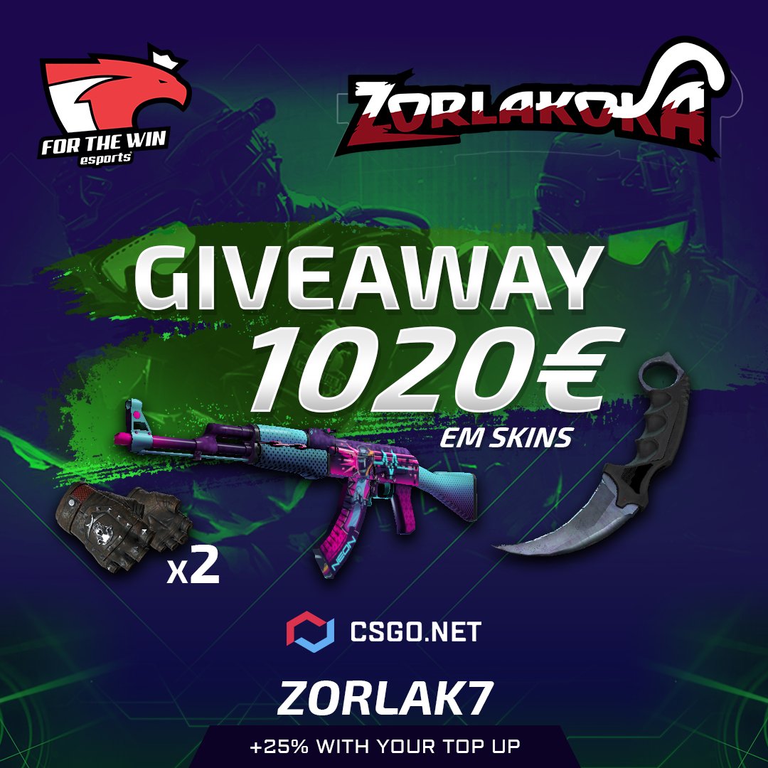 zorlaKOKA's tweet photo. Boas a Todos!!!

Conforme prometido aqui fica mais um mega giveaway com o https://t.co/PHOgZYHA05!!!

Participem em: https://t.co/yIJVuOCuHx

Boa sorte a todos!!!

#zorlak #ftwesports #giveaway #csgonet https://t.co/4NX3cz7KwV