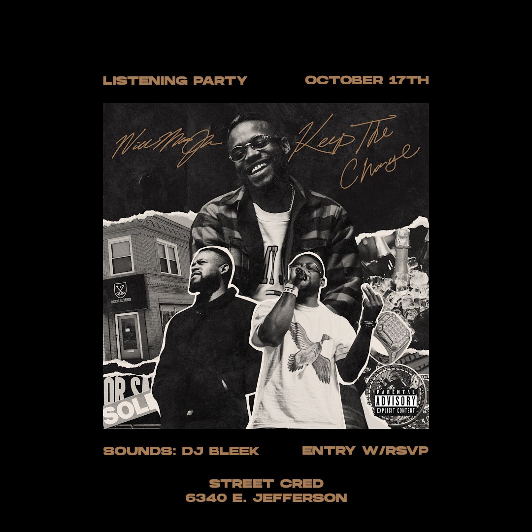 WillieMac_Jr's tweet photo. Keep The Change Listening Party is this Thursday! RSVP NOW through the link in my bio to hear it first! BYOB situation, all RSVPs come with a plus 1 so bring a homie... BEEN putting my heart &amp; soul into my Hussle to get to this point! Come celebrate wit a young nigga! https://t.co/hAzREHEakf