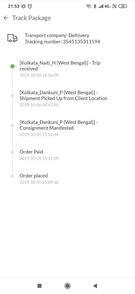 SomnathCh12's tweet photo. Bought a Redmi 7 phone on 5th Oct.Consignment (Order number 5191005972067390) picked up and since then it is in the same location. #Delhivery and #XiaomiIndia #Xiaomi, @XiaomiIndia @delhivery can you please help me? Tried to call, dropped email, nothing worked. https://t.co/2yoJUBWL8D