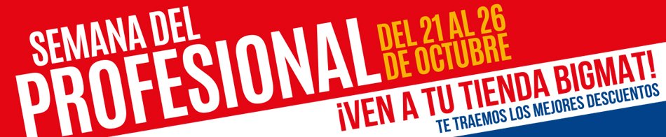 BigMatIberia's tweet image. Semana del Profesional BigMat, una semana con los mejores descuentos. #SemanadelProfesionalBigMat #BigMatSemanadelprofessional